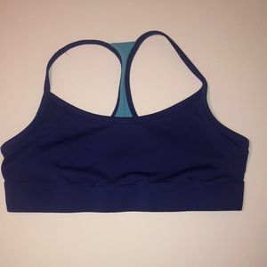Blue sports bra